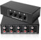 Conmutador de Audio, Conmutador de Audio 4 en 1 Salida, Divisor de Audio y Vídeo, Caja de sSelección de Audio de 3,5 mm + RCA L/R, Interruptor de Audio AUX, Conmutador de Audio Bidireccional