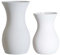 Ritzenhoff & Breker Annalena Vase-Set 2-teilig, 18 cm & 25 cm, Moderne Tischvasen mit softem Matt-Finish, Bauchige Dekovasen zur Dekoration, Glas, Weiß
