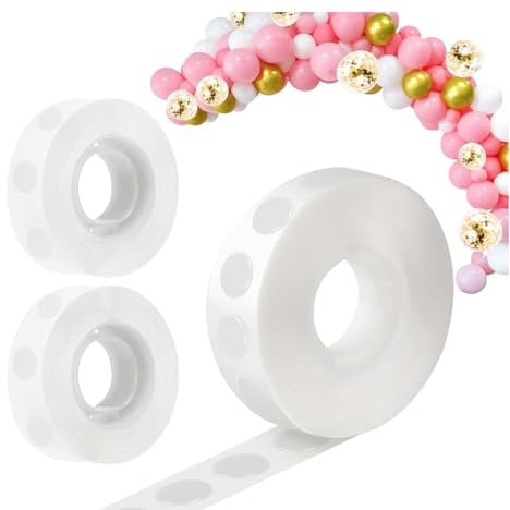 FADII 600 PCS Balloon Glue Dots Removable Balloon Sticky Spots,Extra Strong Glue Dots Double Sided for Birthday Party Wedding Christmas Decorations and DIY Scrapbooking Craft