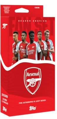 Topps Carte Collezionabili - Fan Set Arsenal Season 2024/2025. Include 28 carte promozionali scatola - Carte Collezionabili Calcio