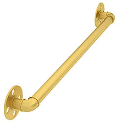 Gold Wall Mount Non Slip Staircase Handrails Indoor Outdoor Stair Railing Grab Bar Metal Banister with Complete Kit 3m(9.8ft) Size