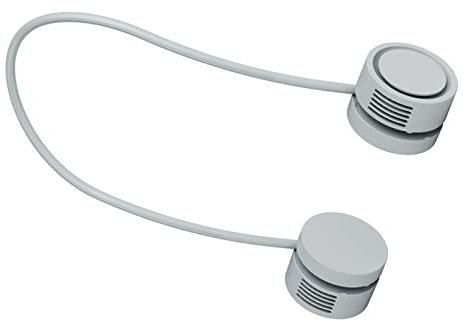 Fydun Ventilador de Cuello Portátil Mini USB de Carga Manos Libres Ventilador de Cuello Colgante sin Aspas con Función de Aromaterapia para Exteriores para Familias (verde claro)