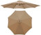 Auvent De Remplacement Pour Parasol De Terrasse De 350cm, Toile De Parasol, Housse De Rechange Pour Parasol D'extérieur, Protection UV(Khaki,8 ribs-350cm/11.4ft)