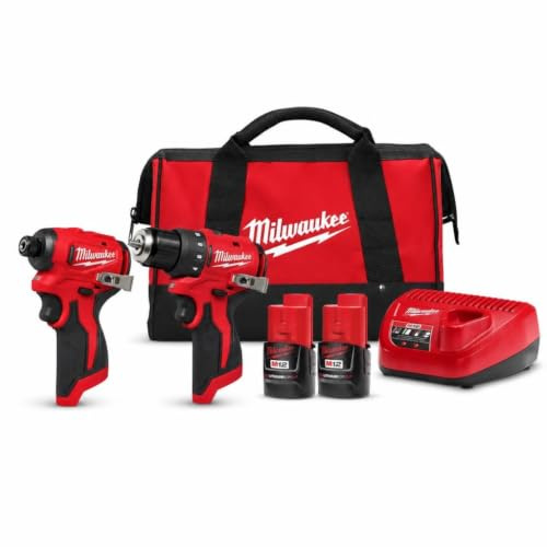 Milwaukee Electric - Kit de 2 herramientas compactas sin escobillas M12