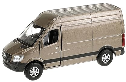 Toi-Toys Mercedes Benz Sprinter Panel Van Modellauto Metall Modell Auto Spielzeugauto Geschenk 4-Farben 88 (Champagner-Metallic)