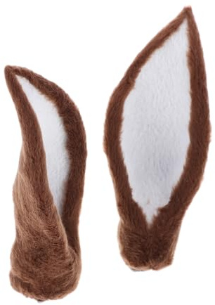 STOBAZA Künstliche Hirschohren Realistisches DIY Haarreif Accessoire Weiches Material Farbecht für Karneval Weihnachten Kostümparty Kreatives Bastelzubehör