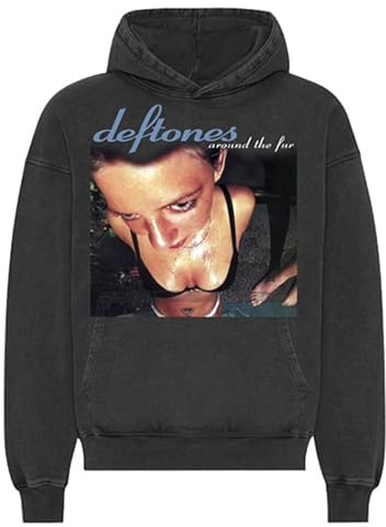 Rock Off officially licensed products Deftones Around The Fur Stone Wash Pullover Hoodie L Charcoal