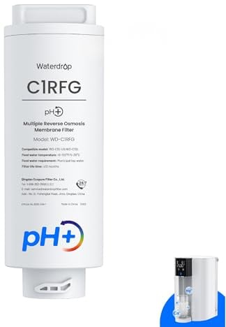 Waterdrop C1RFG Ersatzfilter für C1SL Auftisch Osmoseanlage, 12 Monate | Tisch-Umkehrosmosefilter, Verbesserte Filtration, Lange Lebensdauer, Einfacher und Schneller Filterwechsel