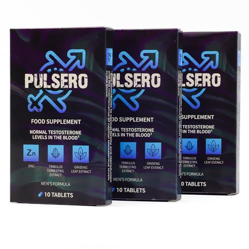PULSERO – 10 blaue Tabletten für Männer | Komplex aus Ginseng, Maca, Tribulus & Zink | Nahrungsergänzungsmittel für Vitalität & Energ. (3)