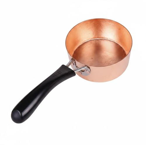 AFXGUSD Copper Cooking Pan with Saucepan Milk Pot Single Handle Compact Design Suitable for Cooking Kitchen Use Home Single Portion