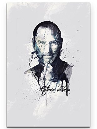 Paul Sinus Art Steve Jobs 90x60cm auf Leinwand gespannt fertig zum aufhängen