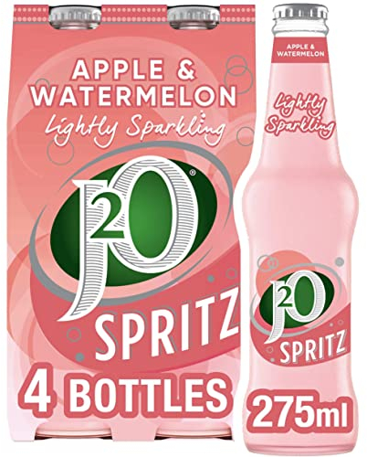 J2O Spritz Sparkling Juice, Apple and Watermelon, 275ml Bottle (Pack of 4)