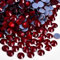 Jollin, Strass termoadesivi con retro piatto, in vetro, adatti come diamanti e gemme, 6,4 mm, (30 SS, 288 pezzi, rosso scuro)