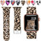 Laffav Compatible with Apple Watch Band 42mm 41mm 40mm 38mm for Women Men, Soft Silicone Fadeless Pattern Print Wristbands for iWatch Series 10/9/8/7/6/5/4/3/2/1 SE, Classic Leopard