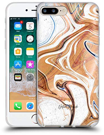 Head Case Designs Offizielle Nature Magick Holz Luxus Gold Marmor Metallisch Gelhülle [Militärischer Schutzgrad] Kompatibel Mit Apple iPhone 7 Plus/iPhone 8 Plus Und Kompatibel Mit MagSafe