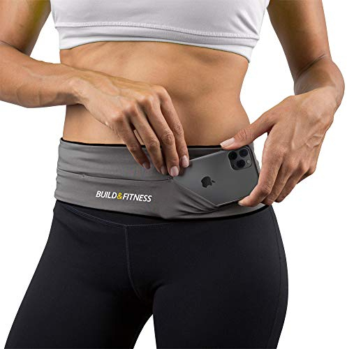 Build & Fitness Lauf Gürtel Damen und Herren, Flip-Taille Gürteltasche, Schlüsselclip - Handytasche Passend für iPhones, Samsung