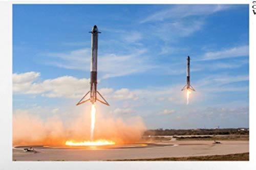 RUIYANMQ Leinwanddruck Bild Spacex Falcon Heavy Pin Up Zimmer Wandkunst Poster Schlafzimmer Wohnzimmer Home Decor Geschenk Geschenk Lq214Tx 40X60Cm Rahmenlos