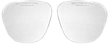 Baric 1 Paar ovale oder runde Schutzbrillengläser doppeltverglast farblos Splitterfrei 50 mm Schweißschutzglas Ø oder 62 x 52 mm Schweißschutzglas