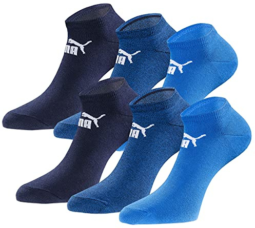 PUMA Sneakersocken 18 Paar Pack Statement Edition Damen und Herren | Baumwollmischung, elastischer Bund, flache Zehennaht, niedrige Schafthöhe, farbiger Mix, geeignet für Alltag, Büro, Freizeit.