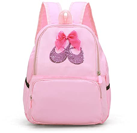 Yitengteng Ballett-Tanzrucksack für kleine Mädchen, Ballerina-Tasche für Tanz, Kleinkind, Tanztasche, Pink, 25*12*33cm, Classic