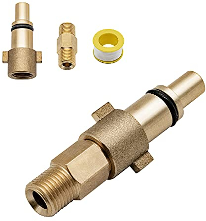 DERASL Adapter mit Außengewinde und Hochdruckreiniger Schaumpistole Spray Kupfer Anschluss Schnee Schaum Speer Seifenspender Adapter mit Nilfisk, Anlu, HUTER Serie.