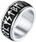FaithHeart Edelstahl Spinnerring drehbarer Fingerring Viking Rune Ring Herren Männer Ring mit Rune Symbol für Weihnachten Valentinstag