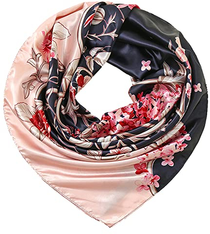 MAIRY Bandana Damen Halstuch Damen Leicht Seidenschal Bandana Kopftuch Elegante Schal Tuch Geschenk für Frauen M0402