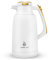 IDEUS Carafe à café isotherme sous vide, 2 litres, en acier inoxydable, distributeur de boissons chaudes et froides (blanc)