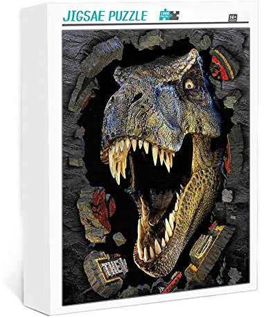 Erwachsenenpuzzle 1000 Teile Dinosaurier Klassisches Puzzle Herausforderung und Stressabbau Spielzeugpuzzle Puzzle für Kinder und Erwachsene (75x50cm)