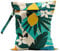 zcyxuuw Sac étanche pour maillot de bain, voyage, plage, piscine, poussette, couches, yoga, gym, vêtements de maquillage, sac de maquillage imperméable motif feuilles de palmier tropicales