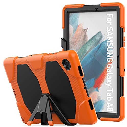 Lobwerk 4in1 Cover für Samsung Tab A8 X200 X206 10.5 Extrem Schutz + Stativ Orange