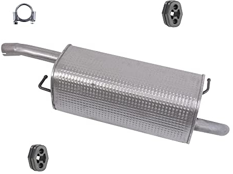 ATEC Germany Auspuff Schalldämpfer Set 1x Endschalldämpfer, mit Montagematerial Kompatibel mit FORD FIESTA Mk5 (JH_, JD_), MAZDA 2 (DY)