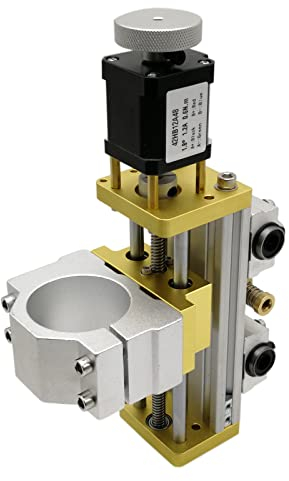 CNC 3018 Pro/PROVer/MAX Z-Achsen-Schiebetisch aus Aluminiumlegierung mit Handrad 0,6 nm 1,2 A Schrittmotor, Hub 90 mm und Spindelloch 52 mm Befestigung und X-Achsen-Upgrade-Kit (optische Achse mit 10
