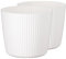 Tymar Pot de Fleurs, jardinière, Lot de 2, Forme Ronde((2pack) Blanc, ø 35 cm)