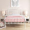 Zinus Florence 90 x 190 cm - 30 cm de hauter - Lit Simple - Cadre de lit plateforme en métal avec tête et pied de lit - Blanc