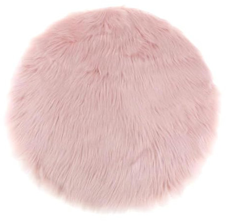 Flauschiges 40 cm groes Kunstfell-Kissen und Teppich – Foto-Requisiten aus weichem, zotteligem Schaffell