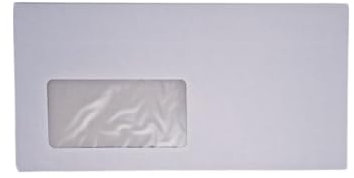 100 Briefumschläge DIN Lang mit Fenster (22cmx11cm)