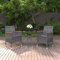QJBSAVVA 3-TLG Garten-Essgruppe, Eckbankgruppe Eckbank Küche Polsterbank Eckbank Geeignet für Garten Speisesaal Parks Café Poly Rattan Grau