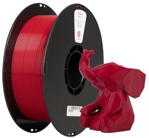 kexcelled PLA Filamento per Stampante 3D 1,75 mm +/- 0,03 mm, Colori Vivaci, Alta Stabilità, Adatto a Moltissime Stampanti FDM, Bobina da 1 kg (2,2 lbs), Rosso Borgogna