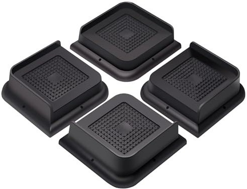 Sunifier Betterhöhungen, 2,5 cm, strapazierfähig, L-Form, Möbelerhöhung, 2,5 cm, Unterstützung 2268 kg, übergroße Betthebererhöhungen für Schlafsaal, Bettgestell, Sofa, Schreibtisch, Couch, Stuhlbeine