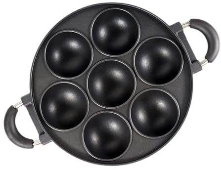 Molde Para Pasteles De Hierro Fundido, Molde Para Muffins Grande De 7 Tazas, Herramienta Para Hornear Redonda Antiadherente, Molde Para Galletas De Hierro Fundido, Molde Para Pasteles Para B