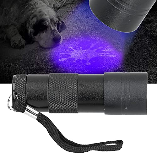 Antorcha Detectora de Luz UV, Linterna Ultravioleta para Detección de Manchas de Orina de Mascotas, Detector de Luz Ultravioleta Portátil, Linterna de Luz Negra para Bolígrafos de Tinta Invisible, Man