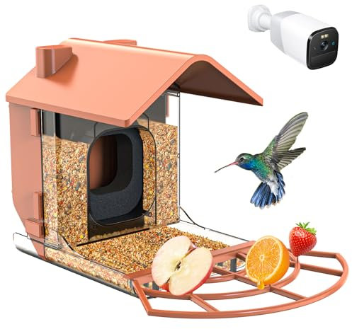 Vuebee Smart Bird Feeder für draußen, Kamera Vogelfutterspender Kompatibel mit Eufy Security 4G Starlight Kamera, Vogelfutterstation Kamera für Vogelbeobachtung (Kamera NICHT im Lieferumfang enthalten