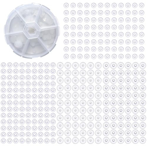 40 Stück Anti Wildfleisch Disc,Stützpflaster für Ohrringe Set,7/9mm Transparent Ohrringe Disc Cushion,Transparente Scheibenpads mit Kunststoff Box für Stabilisierung von Ohrringen und Ohrläppchen