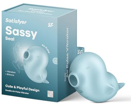 Satisfyer Sassy Seal Druckwellen-Vibrator | Klitoris-Stimulation mit 11 Intensitäten & 12 Vibrationsprogrammen | Wasserdicht (IPX7) | Hochwertiges Silikon | Sex-Spielzeug für Damen