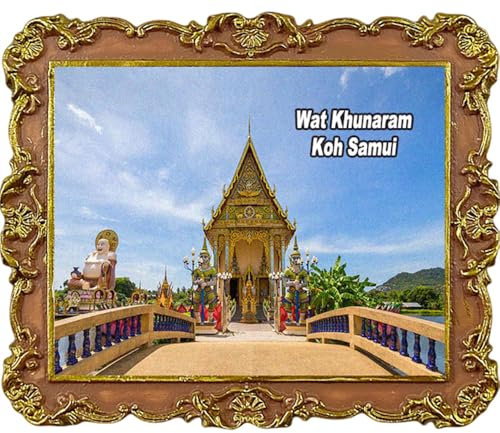 Wat Khunaram KOH Samui Thailand Kühlschrankmagnet Tourismus Souvenir 3D Kühlschrank Dekoration Handwerk
