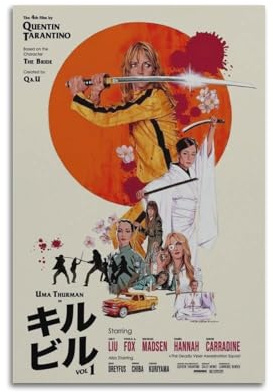 KSOXDAITIP Filmposter Kill Bill, dekoratives Gemälde, Leinwand, Wandposter und Kunstdruck, moderne Familienschlafzimmer-Dekoration, Poster, 20 x 30 cm