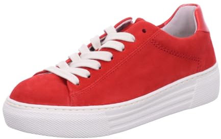 Gabor Damen Low-Top Sneaker, Frauen Halbschuhe,Turnschuhe,Laufschuhe,schnürschuhe,schnürer,straßenschuhe,Sportschuhe,fire/Rosso,40 EU / 6.5 UK