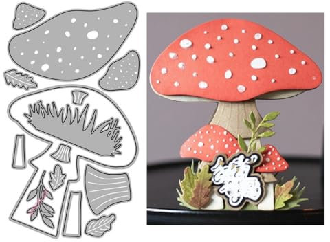 Sredwtk Gras Blatt Pilze Stanzschablonen Frühling Ostern Papierbasteln Schablonen für Scrapbooking, Fotoalbum, Karte, Papier Dekoration, Geschenk