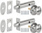 HANDLEZONE® 2 Pack Mortice Security Door Bolts, Extended 88mm Silver Rack Bolt, with Satin Chrome Oval Thumbturns